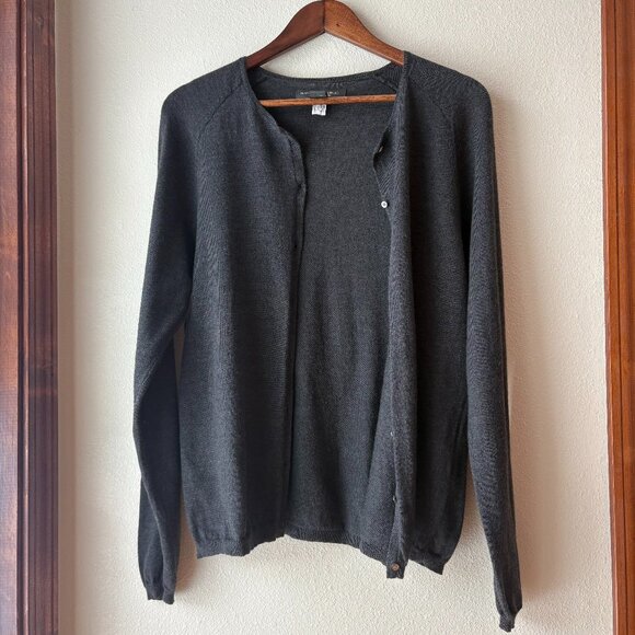 Banana Republic Factory Sweaters - Banana Republic Factory 100% Merino Wool Cardigan Dark Gray Cardigan Size L